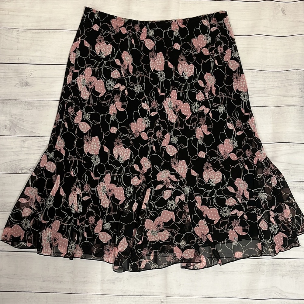 JK LA california vintage Y2K Floral black and pink skirt